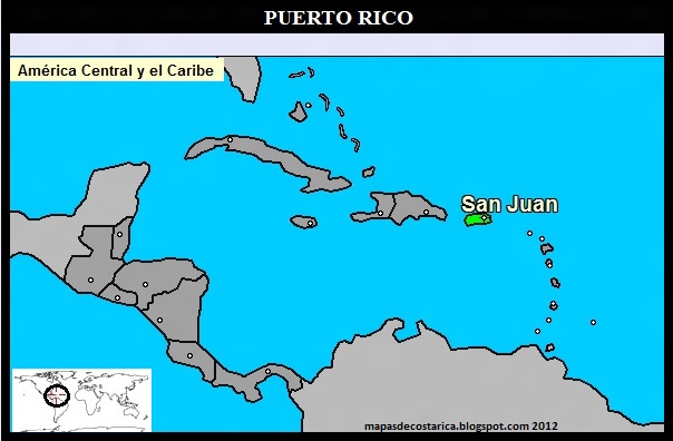 Mapa de Puerto Rico (planiglobe)